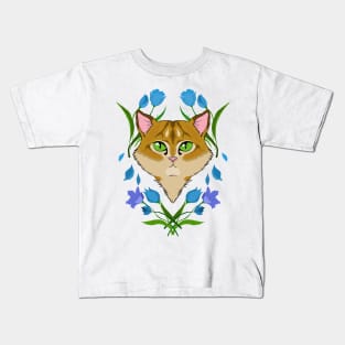 Cat-tee #3 (Tulip) Kids T-Shirt